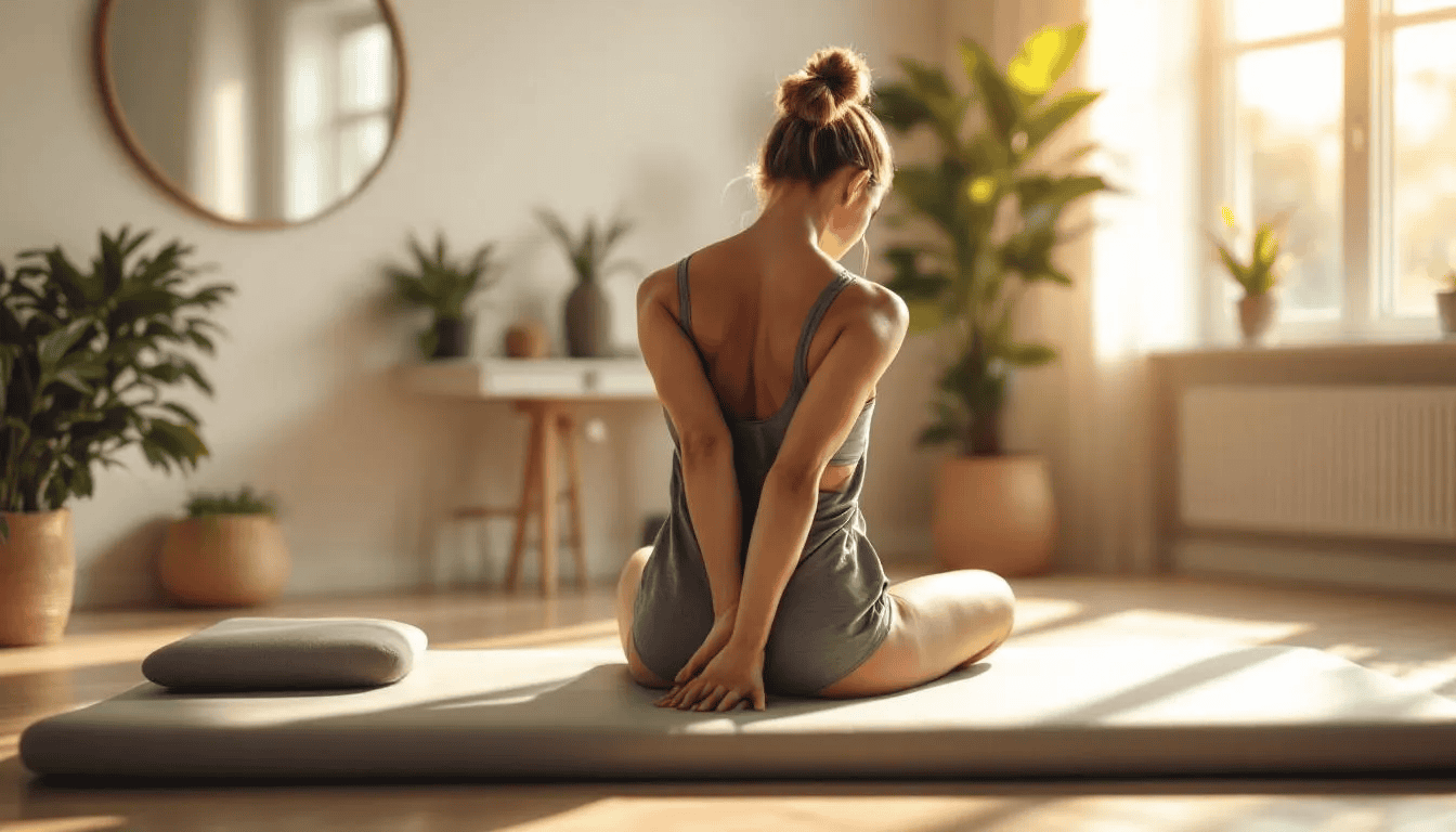 A person engaging in physical therapy exercises to aid in fractured vertebrae recovery.